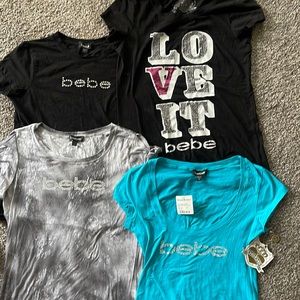Vintage Bebe studded shirts size Large. 1 teal w/tags size Medium